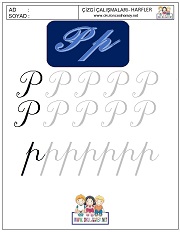 r harfi çizgi çalışması